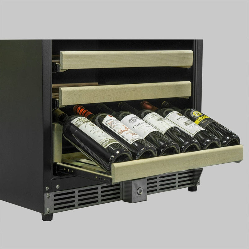 Kings Bottle 46 Bottle 24 Inch Under Counter Wine Fridge Built In - KBU50WX