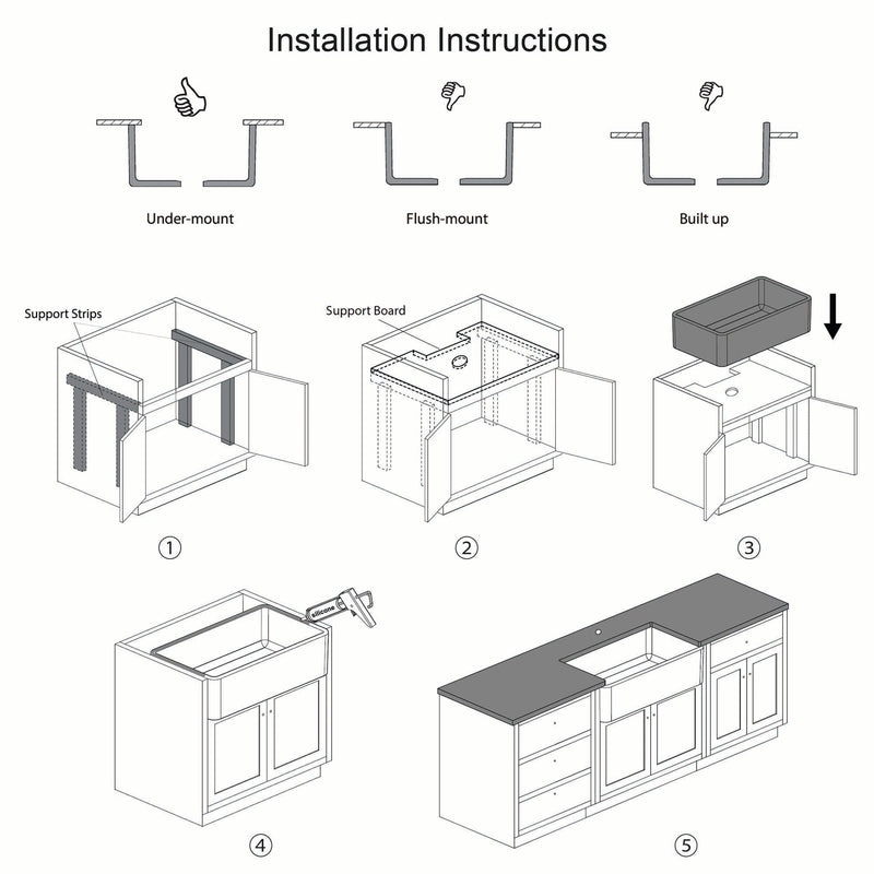 Kibi 24" x 18" x 10" Landis Series Undermount Single Bowl Fireclay Kitchen Sink In Glossy White - K2-SF24