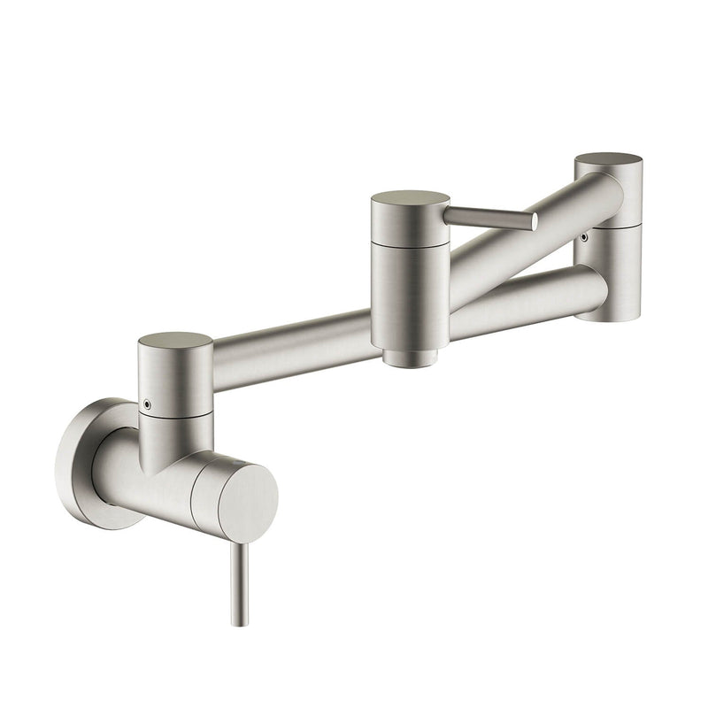 Kibi Circular Kitchen Pot Filler In Brushed Nickel Finish - KPF601BN