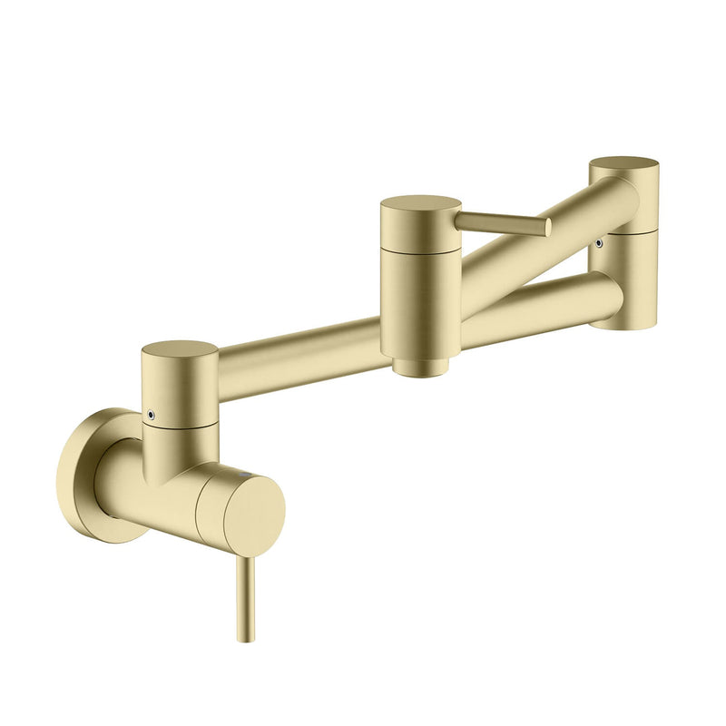 Kibi Circular Kitchen Pot Filler in Brushed Gold Finish - KPF601BG