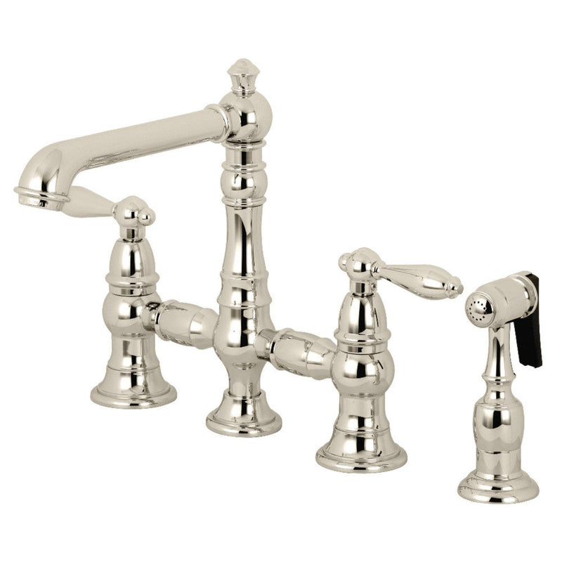 Kingston Brass English Country Kitchen Faucet with Side Sprayer - KS7276ALBS