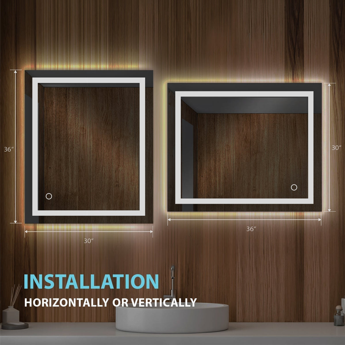 Blossom Lyra 36 x 30 Inch LED Mirror - LED M8 3630 - Backyard Provider