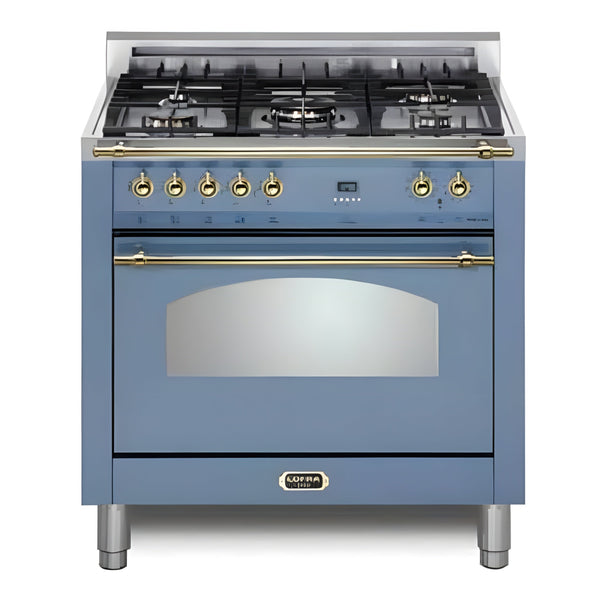 Lofra Dolcevita 30" Lavender Brass Trim Dual Fuel Range - RLOS30M0G500