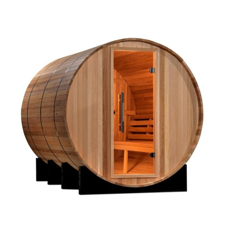 Golden Designs "Marstrand" 6 Person Barrel Traditional Steam Sauna - Canadian Red Cedar - GDI-SJ-2006-CED