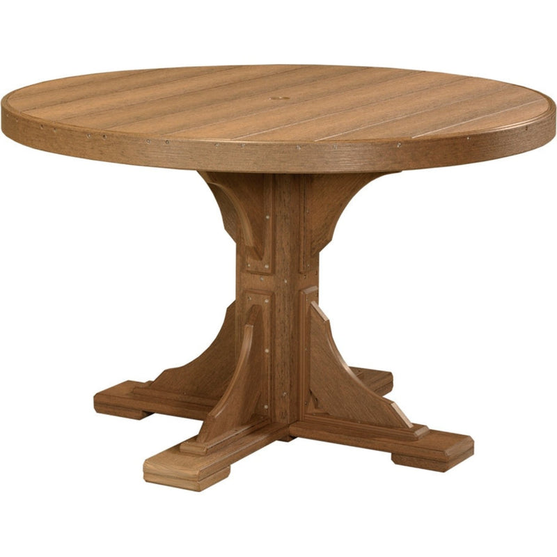 LuxCraft 4' Round Table Set 1 - P4RT-BHCHB/CSC-BHCHB