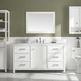 Legion Furniture WLF2236-W 36 Inch White Finish Sink Vanity Cabinet with Carrara White Top