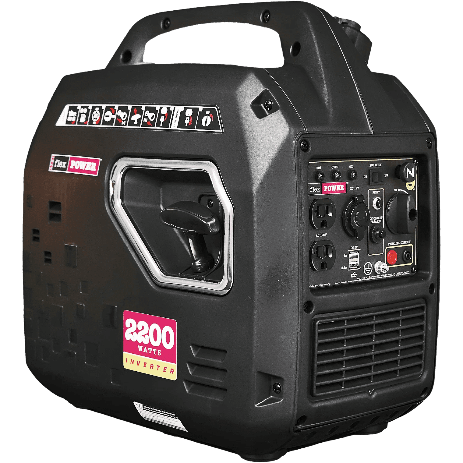 RVMP Flex Power 2200i Inverter Generator 1900W/2200W Low THD Parallel Ready Gas New
