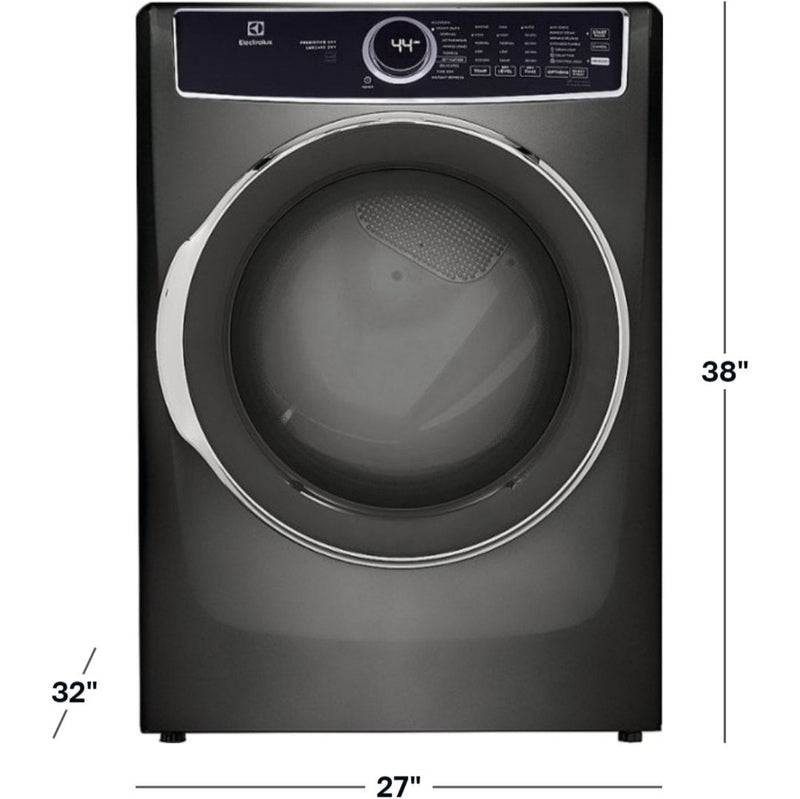 Electrolux - Electric Dryer in Titanium Front Load Perfect Steam- 8.0 Cu. Ft - Backyard Provider