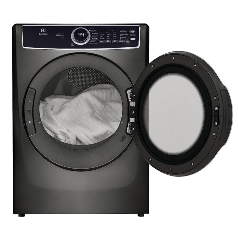 Electrolux - Electric Dryer in Titanium Front Load Perfect Steam- 8.0 Cu. Ft - Backyard Provider