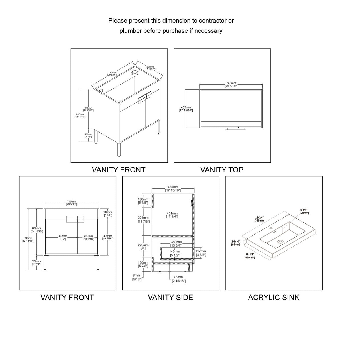 Blossom Bari 30″ Bathroom Vanity - V8030 30 01 CH - Backyard Provider