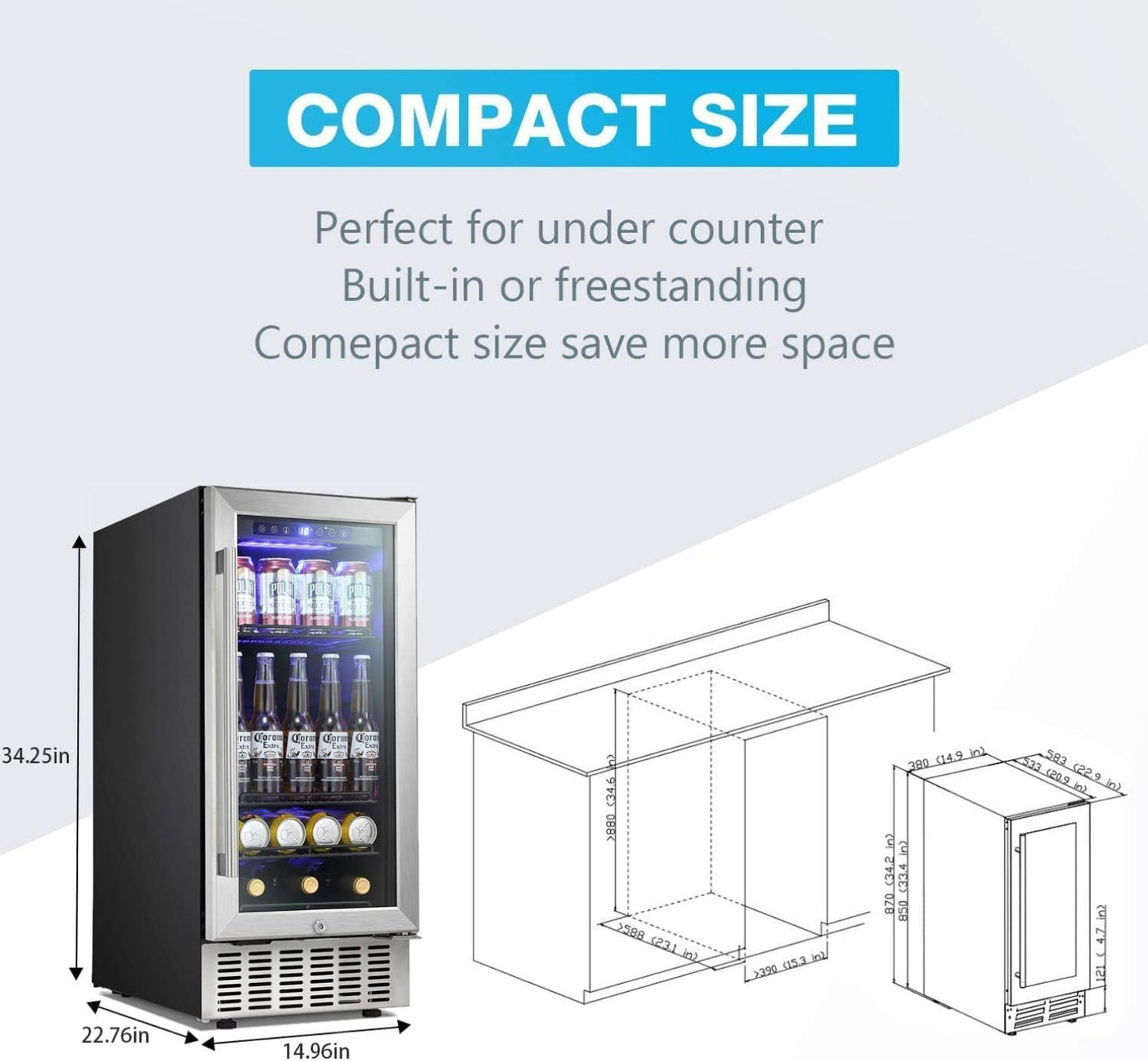 Antarctic Star 15 Inch Beverage Refrigerator - W5174C