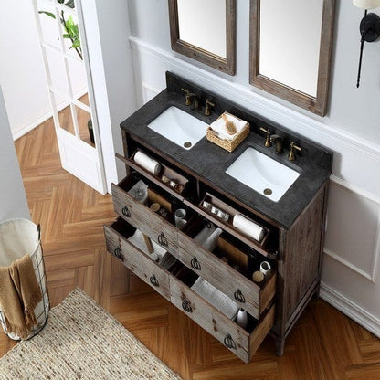 Legion Furniture WH8860 60 Inch Wood Vanity in Brown with Marble WH5160 Top, No Faucet - Backyard Provider
