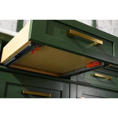 Legion Furniture WLF2260S-VG 60 Inch Vogue Green Finish Single Sink Vanity Cabinet with Carrara White Top - Backyard Provider