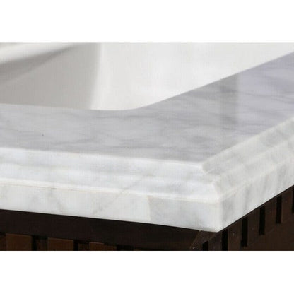 Legion Furniture WLF6036-36" 37 Inch Antique Coffee Vanity with Carrara White Top and Matching Backsplash, No Faucet - Backyard Provider