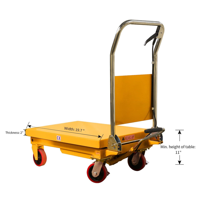 Apollolift Single Scissor Lift Table 660 lbs. 35.4" lifting height - A-2001 - Backyard Provider