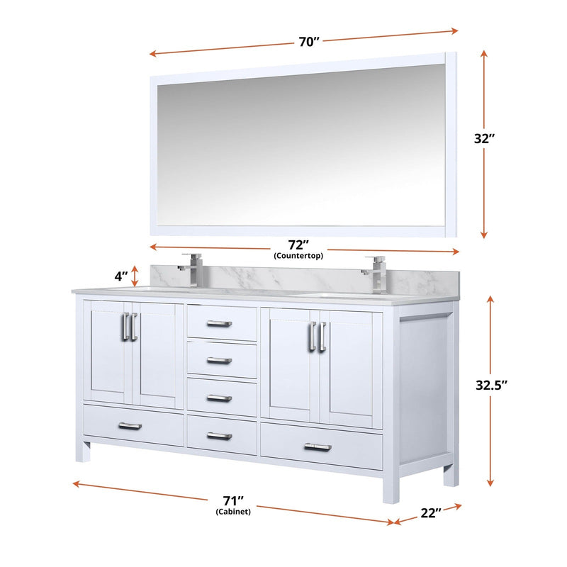 Jacques 72" x 22" Double Bath Vanity - Backyard Provider