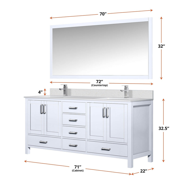 Jacques 72" x 22" Double Bath Vanity - Backyard Provider