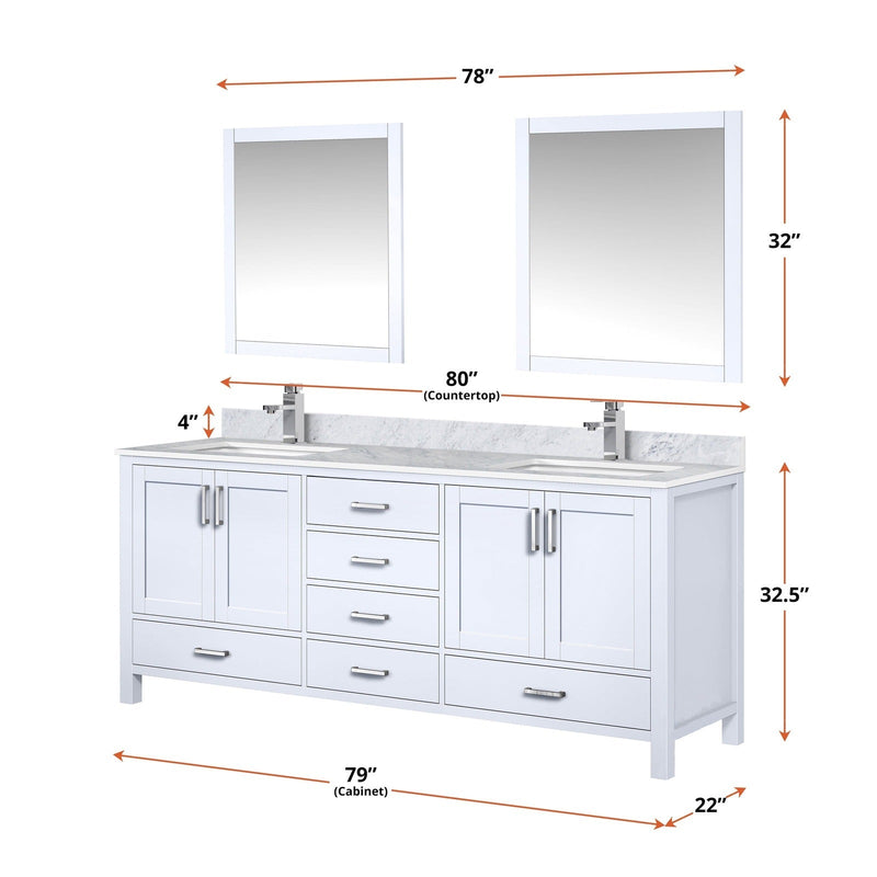 Jacques 84" x 22" Double Bath Vanity - Backyard Provider