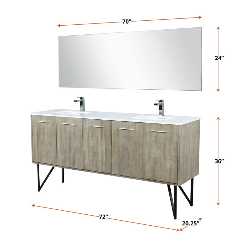 Lancy  72" Double Bathroom Vanity - Backyard Provider