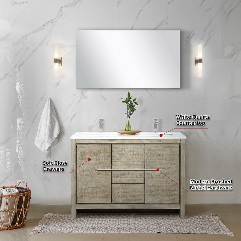 Lafarre 48" Rustic Acacia Double Bathroom Vanity - Backyard Provider