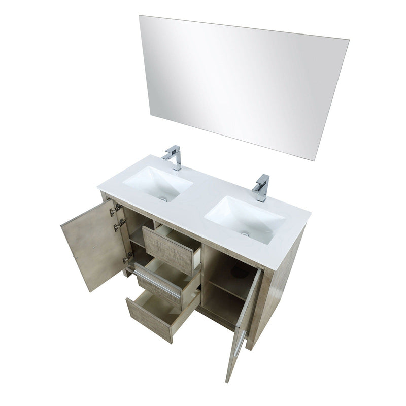 Lafarre 48" Rustic Acacia Double Bathroom Vanity - Backyard Provider