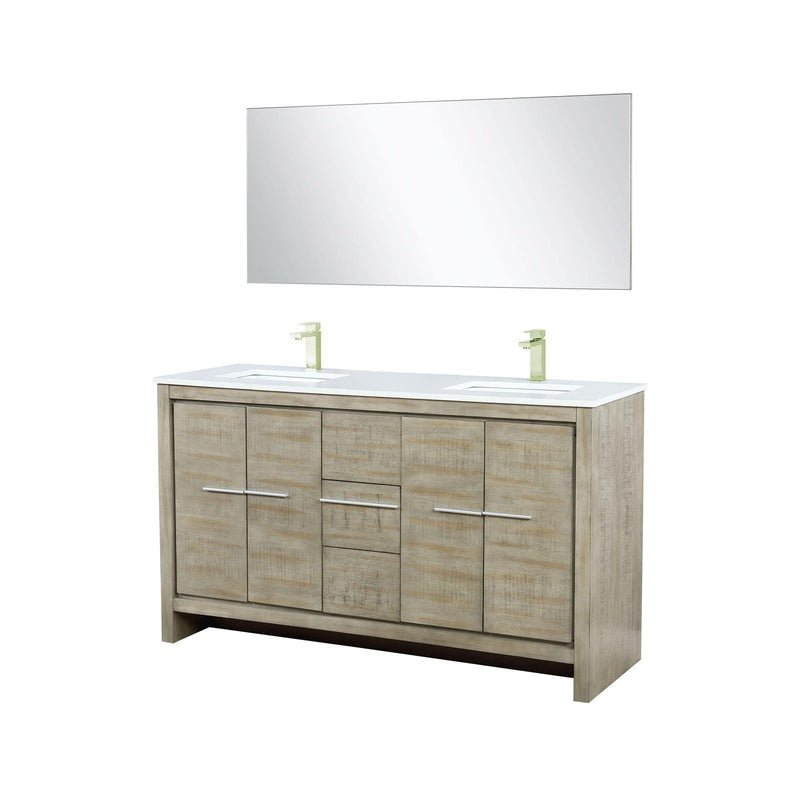 Lafarre 60" Rustic Acacia Double Bathroom Vanity - Backyard Provider