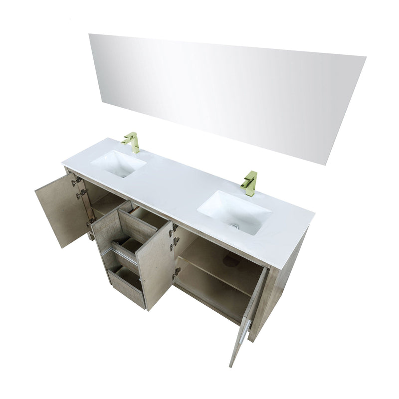 Lafarre 72" Rustic Acacia Double Bathroom Vanity - Backyard Provider