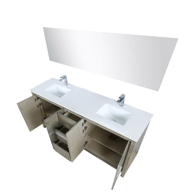 Lafarre 72" Rustic Acacia Double Bathroom Vanity - Backyard Provider