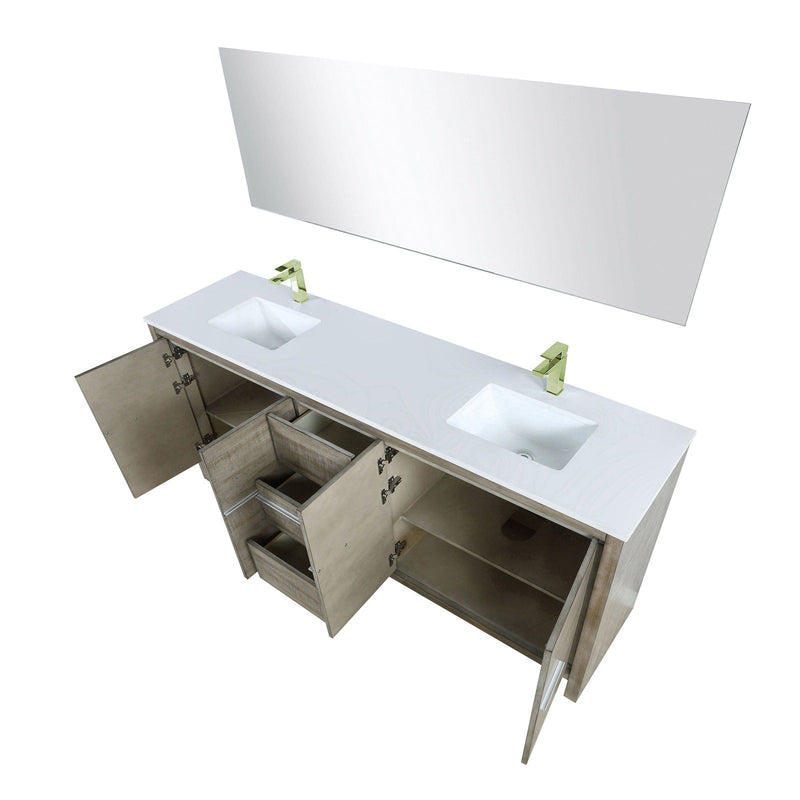 Lafarre 80" Rustic Acacia Double Bathroom Vanity - Backyard Provider