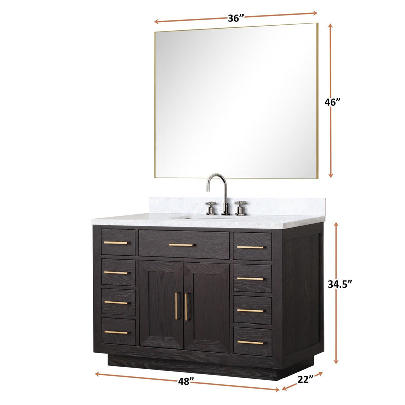 Abbey 48" x 22" Single Bath Vanity - Backyard Provider