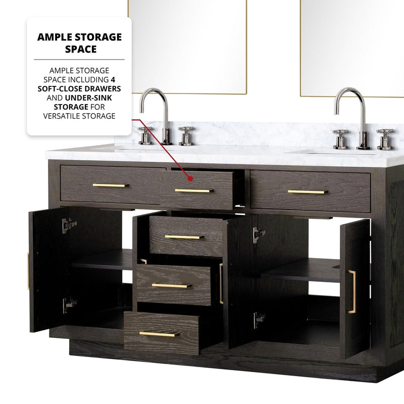 Abbey 60" x 22" Double Bath Vanity - Backyard Provider