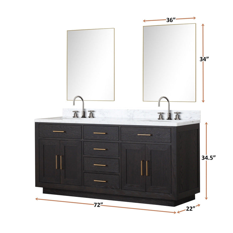 Abbey 72" x 22" Double Bath Vanity - Backyard Provider