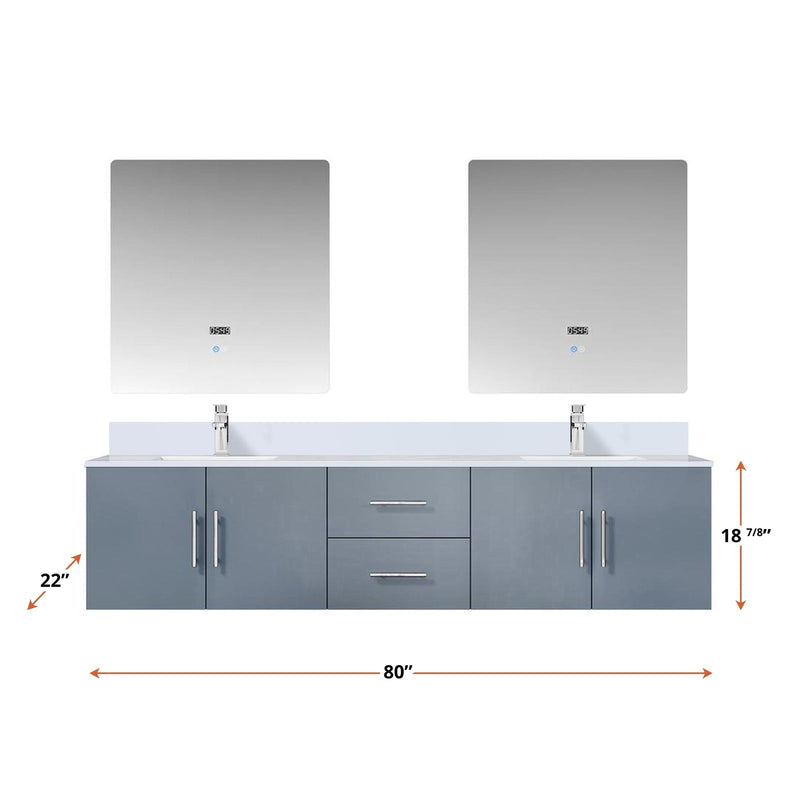 Geneva  80" x 22" Double Bath Vanity - Backyard Provider