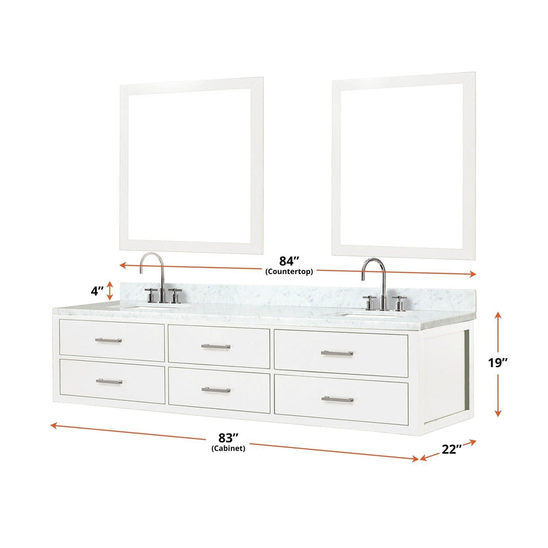 Castor 84" x 22" Double Bath Vanity - Backyard Provider