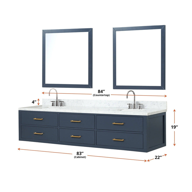 Castor 84" x 22" Double Bath Vanity - Backyard Provider