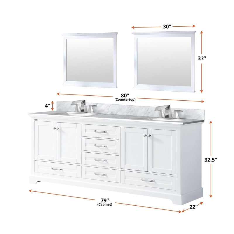 Dukes 80" x 22" Double Bath Vanity - Backyard Provider