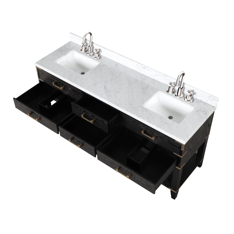 Norwalk 72" x 22" Double Bath Vanity - Backyard Provider