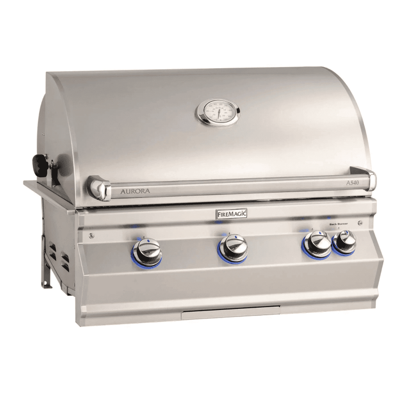 Fire Magic Aurora A540I 30-Inch Built-In Propane Gas Grill With One Infrared Burner, Rotisserie, And Analog Thermometer - A540I-8LAP - Fire Magic Grills