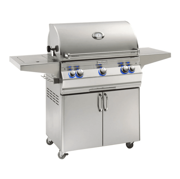 Fire Magic Aurora A540s 30-Inch Propane Gas Freestanding Grill w/ Flush Mounted Single Side Burner, Backburner, Rotisserie Kit and Analog Thermometer - A540S-8EAP-62 - Fire Magic Grills