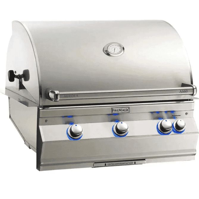 Fire Magic Aurora A660I 30-Inch Built-In Natural Gas Grill With Rotisserie And Analog Thermometer - A660I-8EAN - Fire Magic Grills