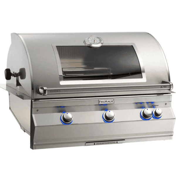 Fire Magic Aurora A790I 36-Inch Built-In Propane Gas Grill With Magic View Window, Rotisserie, And Analog Thermometer - A790I-8EAP-W