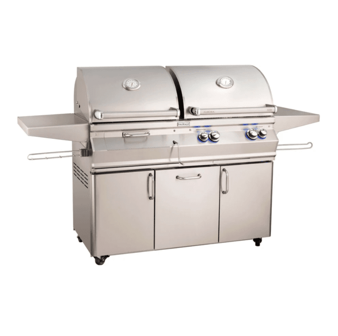 Fire Magic Aurora A830s 46-Inch Natural Gas and Charcoal Freestanding Dual Grill w/ Analog Thermometer - A830S-7EAN-61-CB - Fire Magic Grills