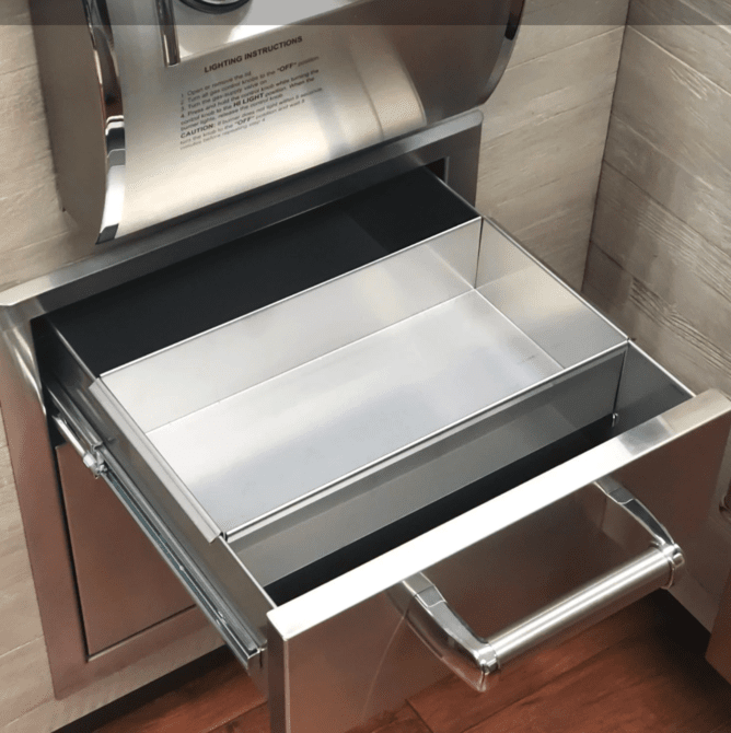 Fire Magic Premium Flush 20-Inch Pantry / Access Drawer Combo - 54020S - Fire Magic Grills