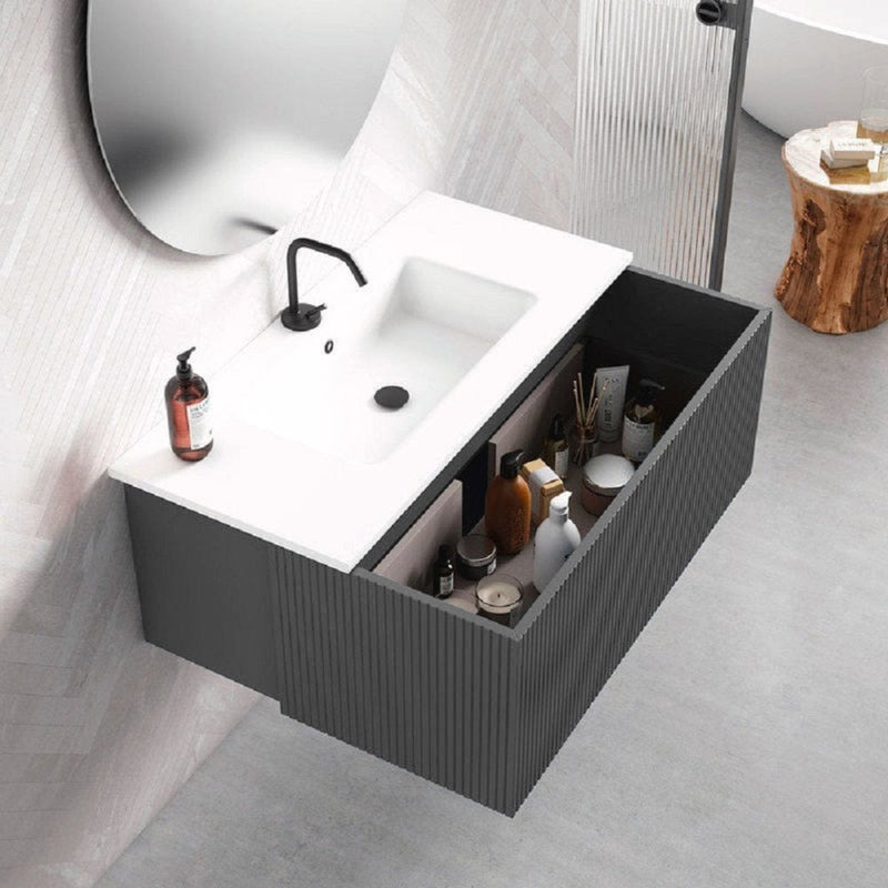 Lucena Bath 32" Bari Vanity with Ceramic Sink in White, Grey, Green or Navy - Backyard Provider