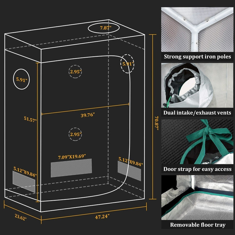 Mars Hydro TSL 2000 + 2'x4' Indoor Tent Complete Grow Kit