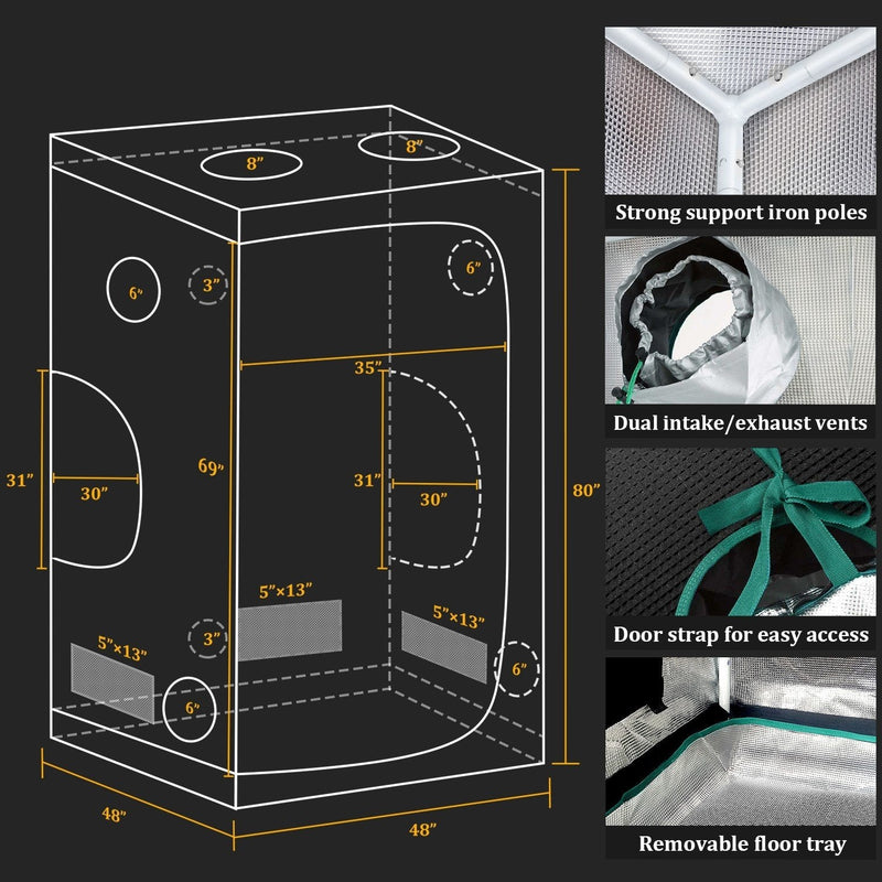 Mars Hydro TSW 2000 + 4'x4' Indoor Tent Complete Grow Kit