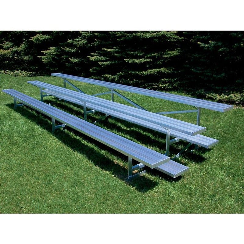 Jaypro Bleacher - 15' 3 Row - Single Foot Plank - All Aluminum - BLCH-3AL