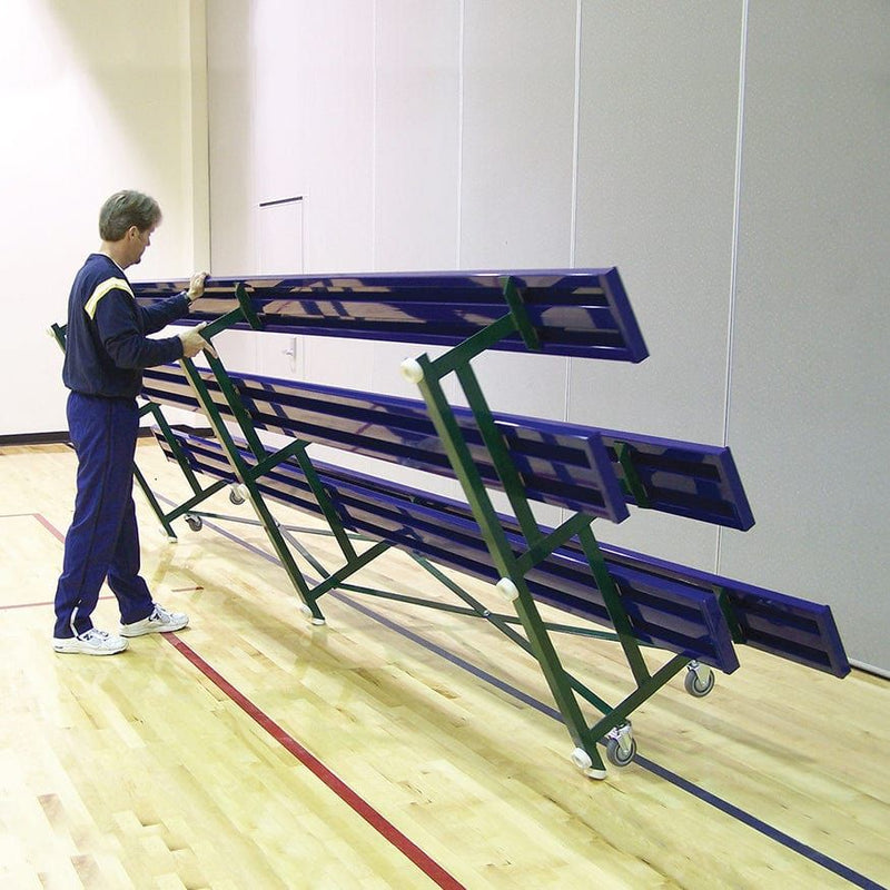 Jaypro Bleacher - 27' 4 Row - Double Foot Plank - All Aluminum - BLDP-427AL