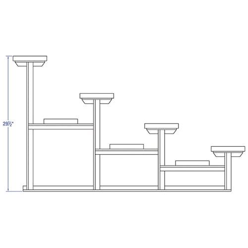 Jaypro Bleacher - 27' 4 Row - Single Foot Plank - All Aluminum - BLCH-427AL