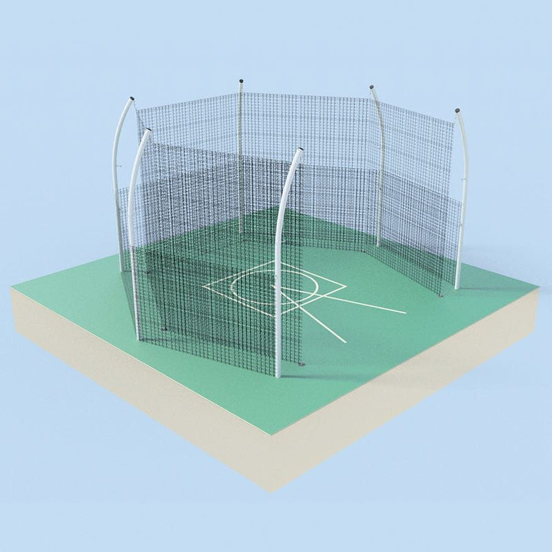 Jaypro Discus Cage with Cage Net & Barrier Net - No Ground Sleeves - DCHS-35BN